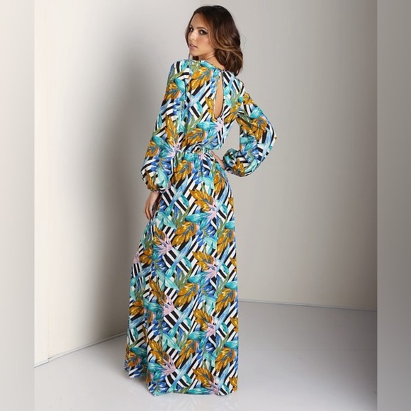 Show Me Your Mumu Birds of Paradise Jocelyn Maxi Dress Small tropical vacation - Picture 3 of 12